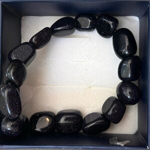 Black sparkle beaded bracelet